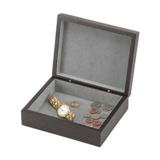 Ebony Hinged Keepsake Box   7.75W x 2.5H in.   Womens Jewelry Boxes