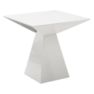 Euro Style Tad Side Table   White Lacquer   End Tables