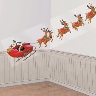 Santa and His Reindeer 65in Scene Setters 2ct
