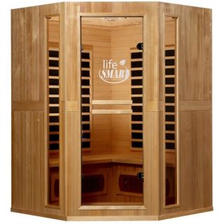 LifeSmart Euro Series Corner Design 3 Person InfraColor Sauna   Saunas