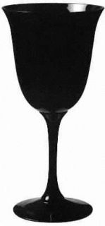 Woodmere Studio Crystal Wmc1 (Black) Water Goblet   All Black, Tulip Shape