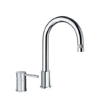LaTorre 12380 Mat Chrome/Wenge Handle Kitchen Fixtures Two Hole Kitchen Faucet With One Function Pull Down Sprayhead   Kitchen Sink Faucets  