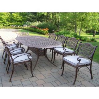 Oakland Living Mississippi 82 x 42 in. Oval Patio Dining Set   Seats 8   Patio Dining Sets