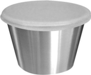 Steeltek Stainless Steel 6 Sauce Cups with Plastic Lids Kitchen & Dining