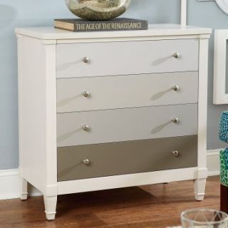 Hammary Hidden Treasures 4 Drawer Ombre Chest   White   Decorative Chests
