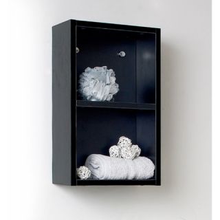 Fresca Black Bathroom Linen Side Cabinet with Open Storage   Linen Cabinets