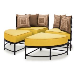 Caluco San Michele Round Sectional Set   Outdoor Chaise Lounges
