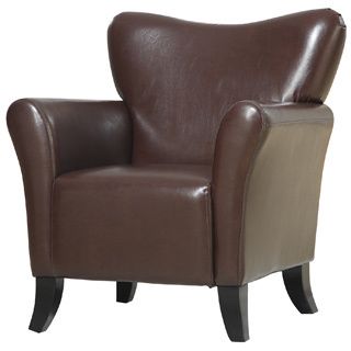 Brown Contempory Vinyl Upholstered Chair
