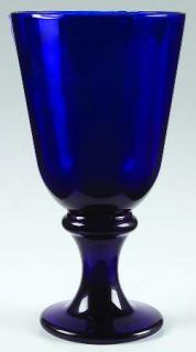 Libbey   Rock Sharpe Flare Cobalt Blue Water Goblet   Spool Stem, All Cobalt Blu