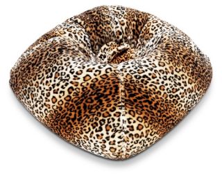 Ace Bayou 098 Fur Bean Bag Lounger   Leopard   Bean Bags