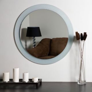 Zoe Modern Frameless Bathroom Mirror   27.6 diam. in.   Wall Mirrors