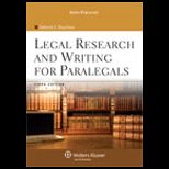 Legal Research and Writing for Paralegals