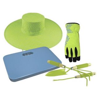 Sun Hat, Synthetic Palm Spandex Back Gloves, Kneeling Pad and 3 Piece Tool Set