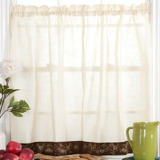 Achim Oakwood Tiered Kitchen Curtain   Curtains