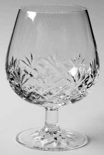 Galway Oranmore Brandy Glass   Cut Diamond & Fan Design On Bowl