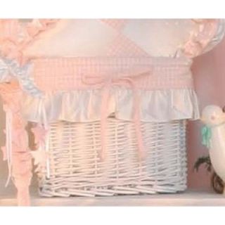 Brandee Danielle Princess Pink Wicker Basket   Nursery Decor