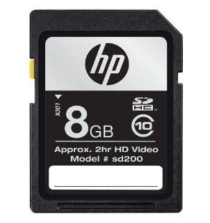 HP 8 GB Class 10 SDHC Flash Memory Card CG788A AZ ( Frustration Free Packaging) Electronics