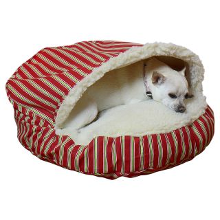Snoozer Cozy Cave Pet Bed   Festive Stripe   Dog Beds