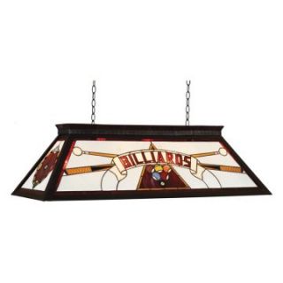 RAM Gameroom Products Billiards Stained Glass Billiard Light   44W in.   Billiard Lights