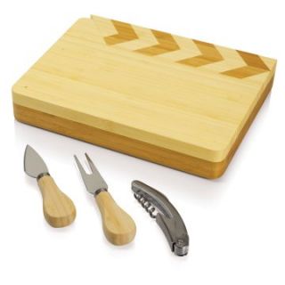 Picnic Time Action Cheese Cutting Board   Natural Wood   Cutting Boards