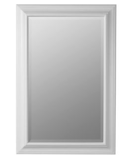 Cooper Classics Alexandra Rectangular Mirror   White   24W x 36H in.   Wall Mirrors