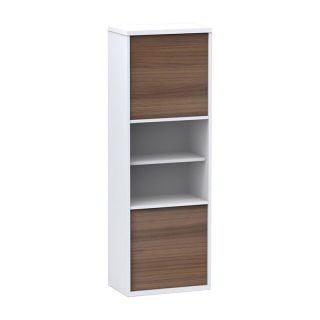 Nexera Liber T Modular Bookcase   White and Espresso   Bookcases