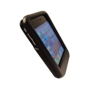 Black LEATHER CASE FOR APPLE IPHONE 2G, 3G & 3GS Cell Phones & Accessories