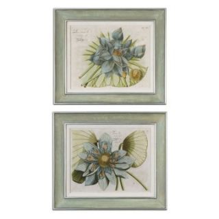 Blue Lotus Flower   Set of 2   28W x 24H in.   Framed Wall Art