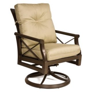 Woodard Andover Cushion Swivel Rocker Dining Chair   Outdoor Dining Chairs