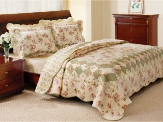 Greenland Home Fashions Bliss   2 Piece Quilt Set   Ivory   Quilts & Coverlets