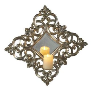 Champagne Diamond Scroll Mirrored Wall Sconce   Resin   Wall Mirrors