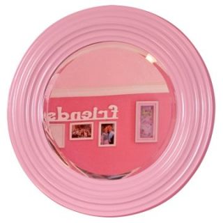 Lucy Wall Mirror   Pink   17 diam. in.   Wall Mirrors