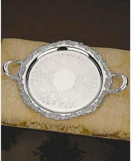 Reed & Barton Round Serving Tray with Handles   Bar Supplies