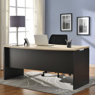 Altra Benjamin Executive Desk   Natural and Gray   Desks
