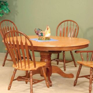 Sunset Trading 48 Inch Round Dining Table with Butterfly Leaf   Dining Tables