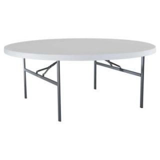 Lifetime 72 in. Round Commercial Folding Table   White   Banquet Tables