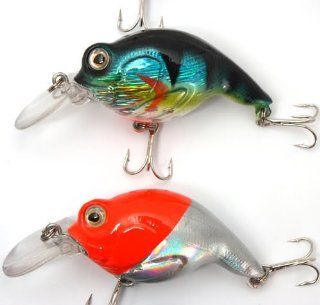 2.5 Inch Orange and Silver Big Belly Crankbait Plug Fishing Tackle Bait Lure   Lot of 4 Random Colors  Fishing Topwater Lures And Crankbaits  Sports & Outdoors