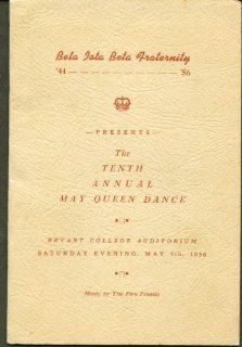 Beta Iota Beta May Queen Dance program Bryant College 1956 Entertainment Collectibles