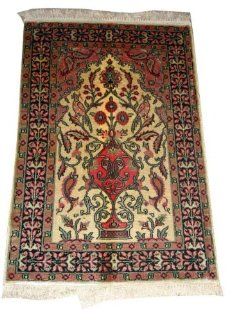 Handmade rugs Wool Kashmiri Multicolored Unique style Carpets 2.5x4 Ft   Area Rugs