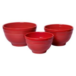 Fiesta Dinnerware Scarlet 3 pc. Baking Bowl Set   Mixing Bowls