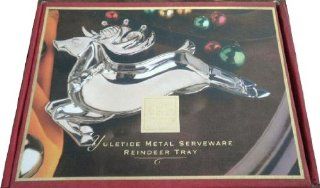Lenox Yuletide Metal Serveware Reindeer Tray Kitchen & Dining