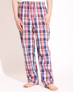 Savile Row Mens Red Blue Checked Lounge Pants Waist Size XXL at  Mens Clothing store Pajama Bottoms