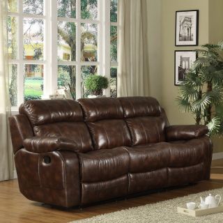 Darrin Reclining Sofa with Console   Brown   Sofas