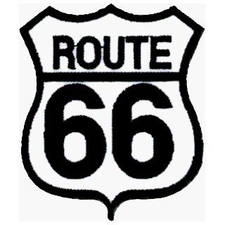 Route 66 Highway Sign   Embroidered Iron On or Sew On Patch (Route 66 Hwy Sign) Clothing