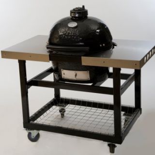 Primo Oval Large Kamado Grill with Grill Extension Rack and Cart   Kamado Grills
