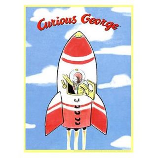 Curious George Rocket Wall Art   Kids and Nursery Wall Art