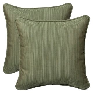 Pillow Perfect Sunbrella Solid Outdoor Toss Pillow   Square   18.5 x 18.5 x 5 in.   Set of 2   Outdoor Pillows