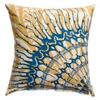 Koko Company 18 in. Water Square Pillow   Blue/Mustard Do Not Use