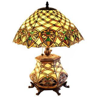 Tiffany Style All Glass Arielle Table Lamp   Table Lamps