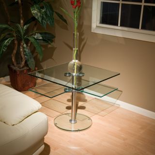 Motion Square Glass Coffee Table   Coffee Tables